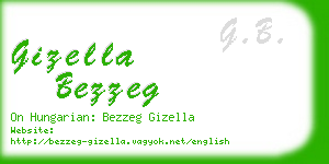 gizella bezzeg business card